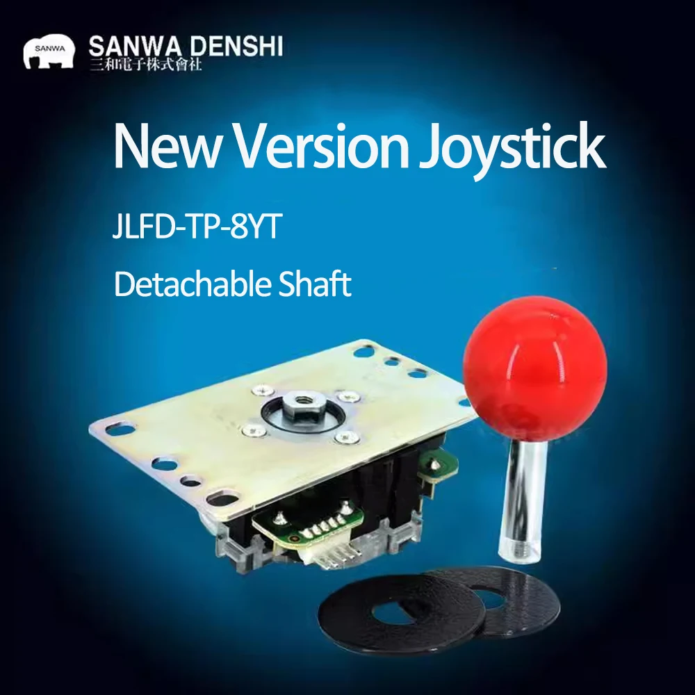 Arcade Vibes - Oryginalny japoński joystick SANWA, JLFD-TP-8YT, odłączany