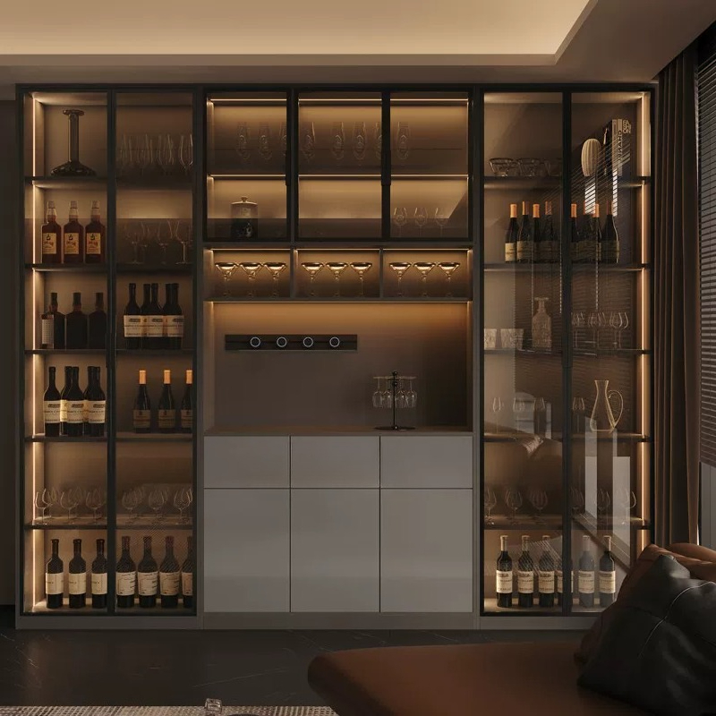 Lekka luksusowa włoska szafka  – Glass Cabinet Display recenzja i cena