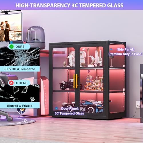 Witryna z szklanymi drzwiami i – Glass Cabinet Display recenzja i cena