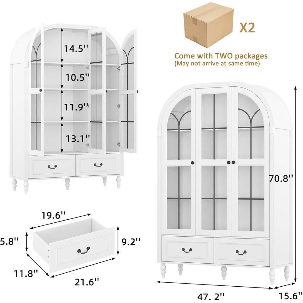 Szafka kuchenna z łukiem o wys – Glass Cabinet Display recenzja i cena