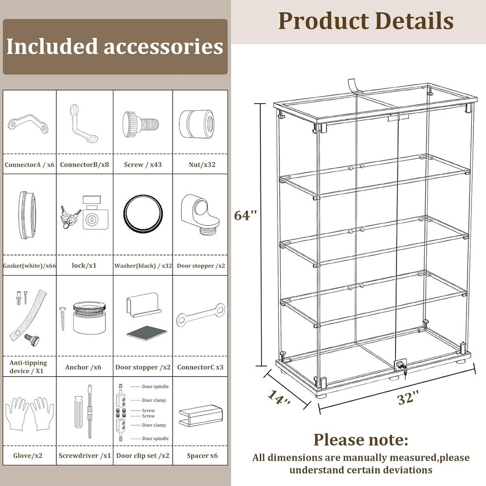 Szklana witryna z hartowanego  – Glass Cabinet Display recenzja i cena
