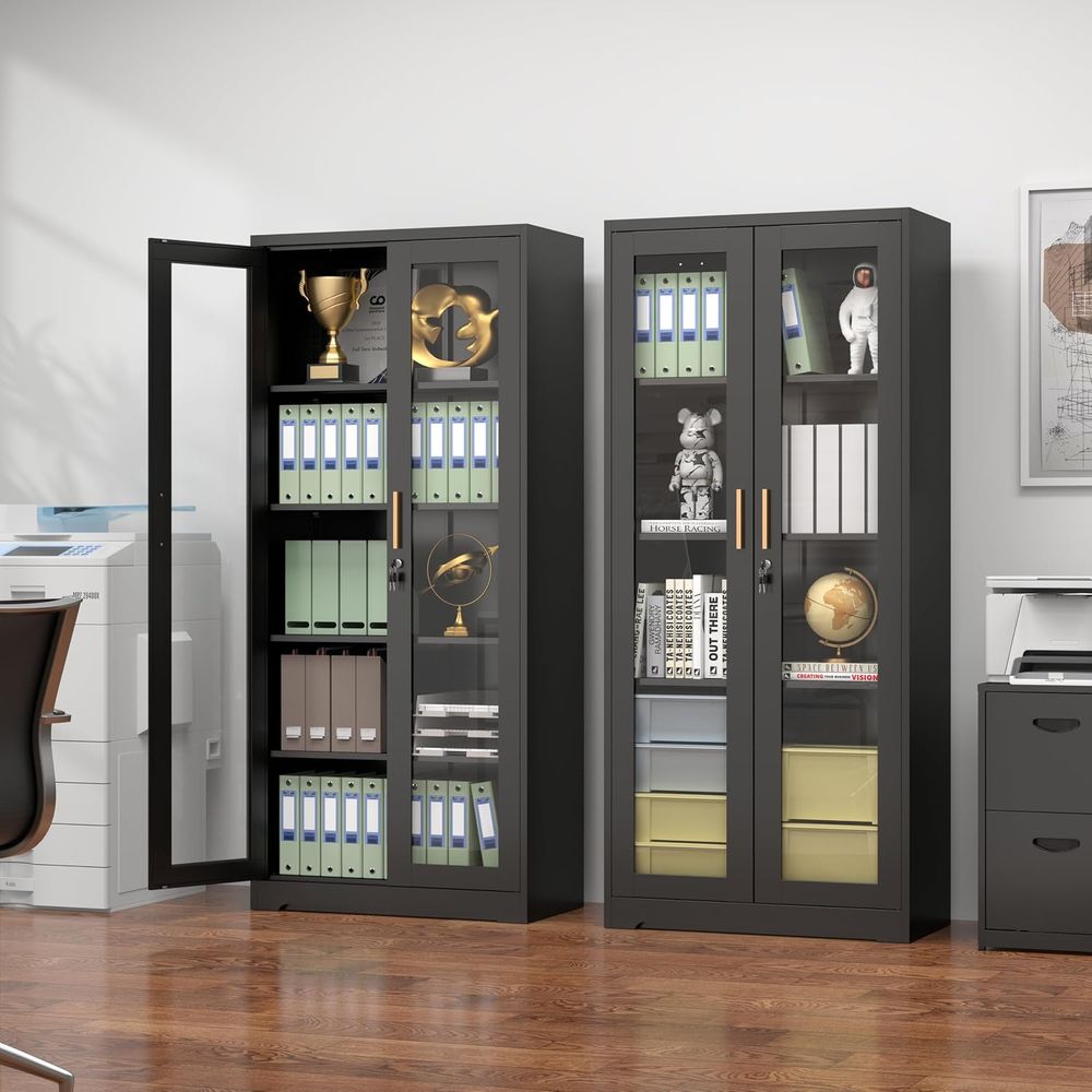 Szklana witryna z zamkiem, met – Glass Cabinet Display recenzja i cena