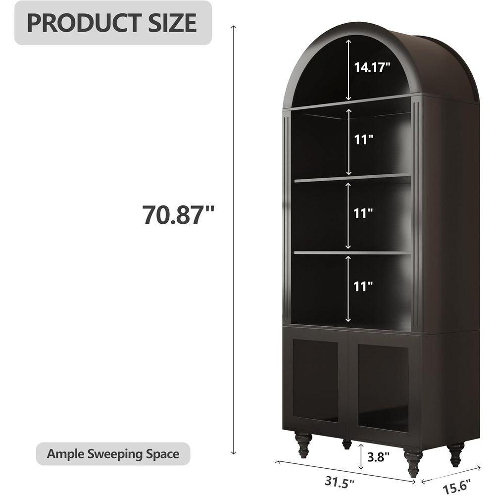 Drewniana łukowata szafka eksp – Glass Cabinet Display recenzja i cena