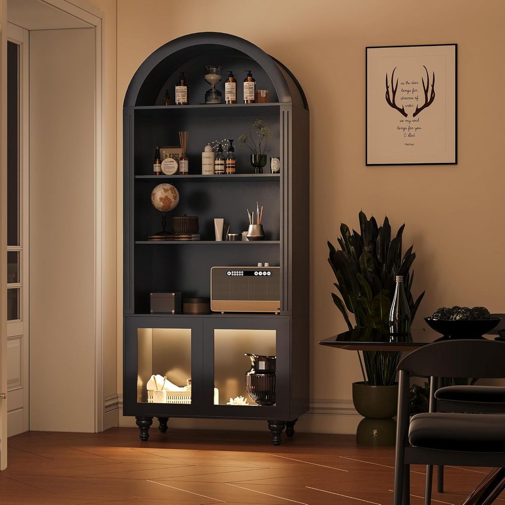 Drewniana łukowata szafka eksp – Glass Cabinet Display recenzja i cena